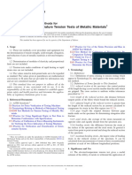 Elevated Temperature Tension Tests of Metallic Materials: Standard Test Methods For