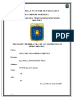 Presión y Temperatura en Yacimientos de Hidrocarburos