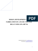 Design, Development and Fabrication of A Static Voltage Relay Using OpAmp 741