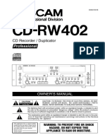 CD RW402 Manual