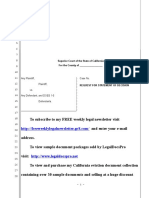 Sample Request For Statement of Decision in California Eviction