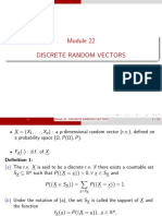 Module 22 Discrete Random Vectors