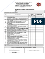 Guia y Formatos de Inspeccion, Recaudos