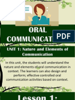 1 Nature and Elements of Communication