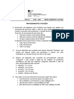 Lista de Exercícios 13 - Procedimento e Função