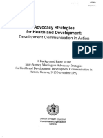 Advocacy Strategies For Health and Development