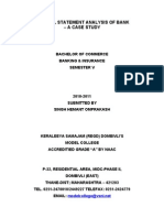 Financial Statement Analysis of Bank - A Case Study Completed