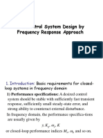 Control System Design by Using Frequency Response Approach