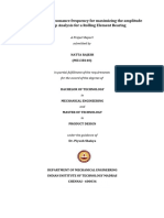 Optimisation of Resonance Frequency For Maximizing The Amplitude in Envelop Analysis For A Rolling Element Bearing