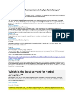 How We Can Prepare Different Plant Extracts For Phytochemical Analysis