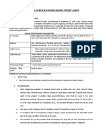 Upneda Technical Specifications-Solar Street Light