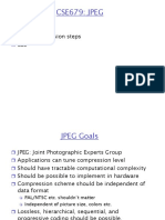 CSE679: JPEG: JPEG Goals JPEG Compression Steps Lab