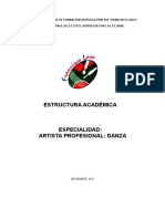 Plan de Estudio Danza Art Profe, 2014