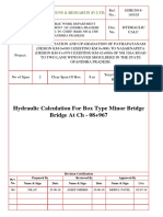 Hydraulic Calculation For Box Type Minor Bridge Bridge at CH - 08+967