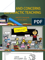 ISSUES and CONCERNS On Didactic Teaching