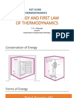 Energy and First Law of Thermodynamics