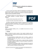 Procedimiento de Preparación y Aplicación de Soldadura A Una Probeta Cañ.