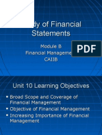 Study of Financial Statements