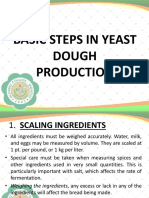 Basic Steps in Yeast Dough Production