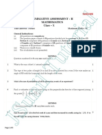 10th Maths Home Based Question Paper 2014-15 Sa2 Set-3