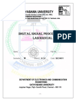 Digital Signal Processing Lab Manual