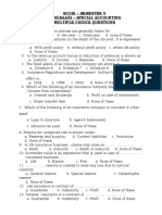 Bcom - Semester V Cm05Baa02 - Special Accounting Multiple Choice Questions