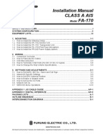 Installation Manual Class A Ais FA-170: Model