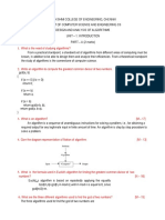 CS6402 Design and Analysis of Algorithms Question Bank