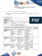 Formato de Autoevaluación y Coevaluación Del Trabajo Colaborativo