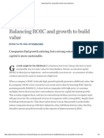 McKinsey - Balancing ROIC and Growth To Build Value