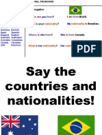 Countries and Nationalities