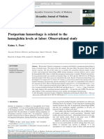 Postpartum Hemorrhage Is Related To The Hemoglobin Levels at Labor: Observational Study