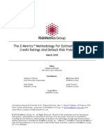 Z-Metrics Methodology For Estimating Company Credit Ratings & Default Risk Probabilities - March 2010