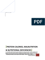 Protein-Calories, Malnutrition & Nutritional Deficiencies