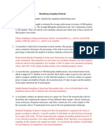 Identifying Sampling Methods Worksheet