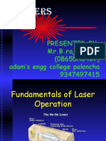 Lasers: Presented By: Mr.B.rajashekar (08655A0407) Adam's Engg College Paloncha 9347497415