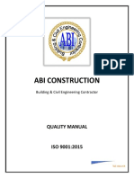 Abi Construction: Quality Manual