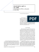 A Criação de Municípios Após A Constituição de 1988