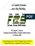 Future Combat Systems Industry Day Briefing