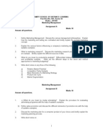 Amity School of Distance Learning Post Box No. 503, Sector-44 Noida - 201303 Marketing Management Assignment A Marks 10 Answer All Questions