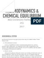 Thermodynamics & Chemical Equilibrium: Basic Geochemistry Teaching Team FTG 2017