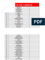 Lista de Libros Mayo 2010