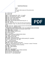 Useful Excel Shortcuts