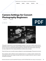 Camera Settings For Concert Photography Beginners