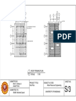 1 S-3 Roof Framing Plan Scale 1:100: Subject & Code: Water Resource Engineering Project Title: Roof Plan Sheet No