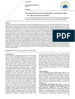 A Study On Investors' Awareness and Preference Towards Mutual Funds As An Investment Option