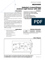 Industry's Lowest-Power Ambient Light Sensor With ADC: General Description Features