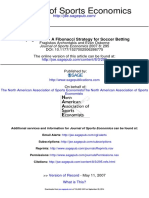 Journal of Sports Economics: Playing It Safe? A Fibonacci Strategy For Soccer Betting