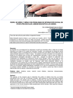 2017.Fchs. Perfil de Ninos y Ninas Con Problemas de Interaccion Social en Etapa Pre-Escolar Unidad Educativa Los Andes