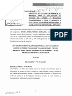 Proyecto de Ley Que Crea El Impuesto A Las Apuestas